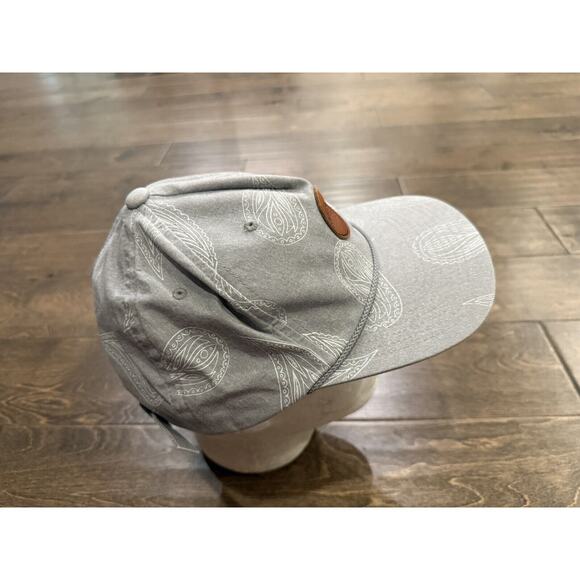 RVCA Mens Gray RVCA Leather Patch Mid Fit Rope SnapBack Trucker Hat Cap - Picture 5 of 9